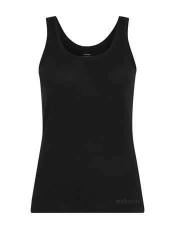 Icebreaker Women\'s Merino Blend 150 Siren Tank - Black - Uld-top