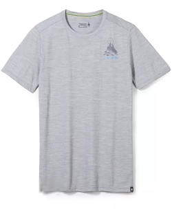 Smartwool Men's Wilderness Summit Short Sleeve Graphic Tee - Light Gray Heather - T-shirt