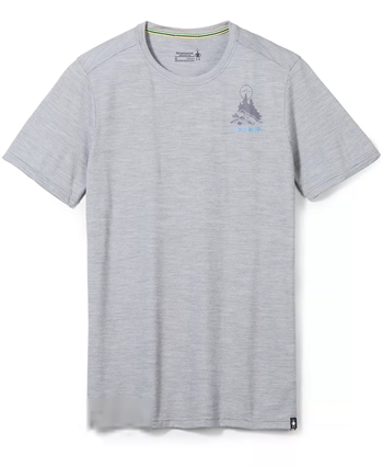 Smartwool Men\'s Wilderness Summit Short Sleeve Graphic Tee - Light Gray Heather - T-shirt