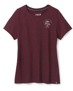 Smartwool Women's Natural Provisions Short Sleeve Graphic Tee - Black Cherry heather