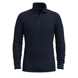 Smartwool Men's Classic Thermal Merino Base Layer 1/4 Zip 250g - Deep Navy