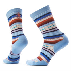 Smartwool Everyday Margarita Crew Socks Unisex - Serene Blue - Merinouldsstrømpe