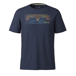 Smartwool Men's Mountain Sunrise Active Short Sleeve Graphic Tee - Deep Navy