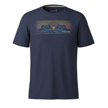 Smartwool Men\'s Mountain Sunrise Active Short Sleeve Graphic Tee - Deep Navy