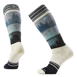 Smartwool Snowboard Full Cushion Twilight Vista OTC Socks Women's Fit - Moonbeam - Snowboardstrømpe