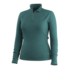Smartwool Classic Thermal Merino Base Layer 1/4 Zip 250g Woman - Dark Teal Heather