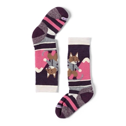 Smartwool Kids' Wintersport Full Cushion Fox Glade OTC Socks - Moonbeam - Ski-/Snowboardstrømpe til børn
