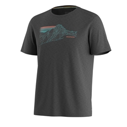 Smartwool Men's Alpine Trace Active Short Sleeve Graphic Tee - Charcoal Heather