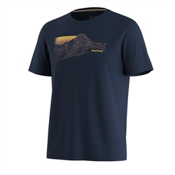 Smartwool Men's Alpine Trace Active Short Sleeve Graphic Tee - Deep Navy