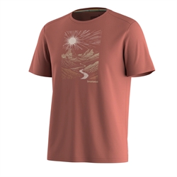 Smartwool Men's Wander Valley Active Short Sleeve Graphic Tee - Burnt Sienna