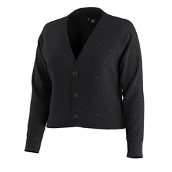Smartwool Women's Edgewood Cardigan - Black Donegal - Cardigan med merinould
