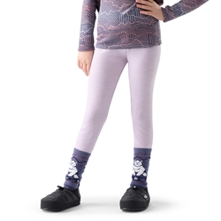Smartwool Kids' Classic Thermal Merino Base Layer Bottom 250g - Lavender Sky Heather - Merinould til børn