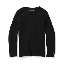Smartwool Kids' Classic Thermal Merino Base Layer Crew 250g - Black - Merinould til børn