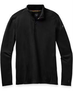 Smartwool Men's Classic All-Season Merino Base Layer 1/4 Zip 150g - Black - Langærmet uldtrøje