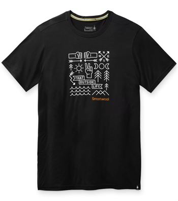 Smartwool Men\'s Merino Sport 150 Park Vibes Graphic Tee - Black - T-shirt