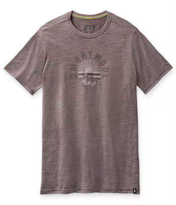 Smartwool Men\'s Merino Sport 150 Sunrise Mountains Graphic Tee - Sparrow Heather - T-shirt