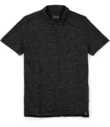  Smartwool Men\'s Everyday Exploration Merino Polo - Black Heather - Polo t-shirt