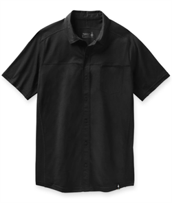 Smartwool Men's Merino Sport 150 Short Sleeve Button Down - Black - Kortærmet uldskjorte