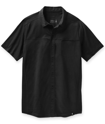 Smartwool Men\'s Merino Sport 150 Short Sleeve Button Down - Black - Kortærmet uldskjorte