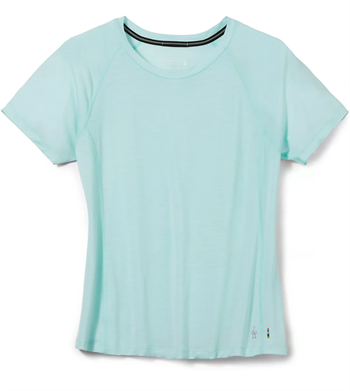 Smartwool Women\'s Merino Sport Ultralite Short Sleeve Tee - Bleached Aqua Heather - T-shirt