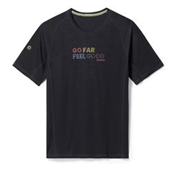Smartwool Men's Active Ultralite Go Far Feel Good Short Sleeve Graphic Tee - Black - T-shirt