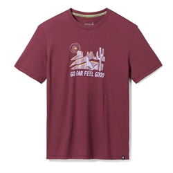 Smartwool Men's Everyday Moonlight Desert Graphic Short Sleeve Tee - Black Cherry - T-shirt