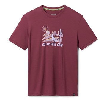 Smartwool Men\'s Everyday Moonlight Desert Graphic Short Sleeve Tee - Black Cherry - T-shirt