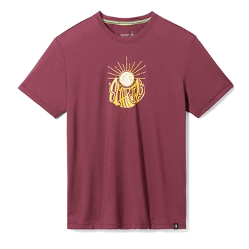 Smartwool Men\'s Everyday Sun Graphic Short Sleeve Tee - Black Cherry - T-shirt