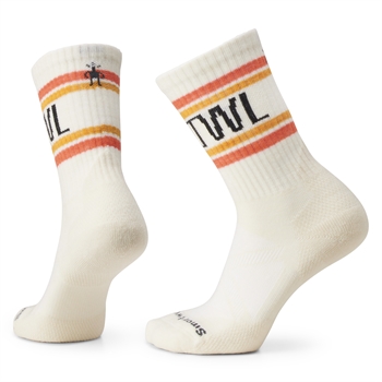 Smartwool Athletic SMRTWL Retro Stripe Crew Socks Unisex - Natural