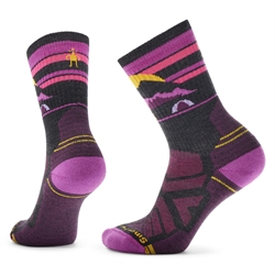 Smartwool Hike Light Cushion Mountain Moon Crew Socks Woman - Charcoal