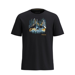 Smartwool Men's Vital Peaks Active Graphic Short Sleeve Tee - Black - T-shirt