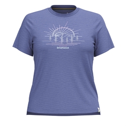 Smartwool Women's Mountain Sol Graphic Short Sleeve Tee - Nightfall Blue