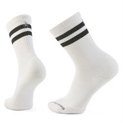 Smartwool Everyday Athletic Striped Crew Socks Unisex - White