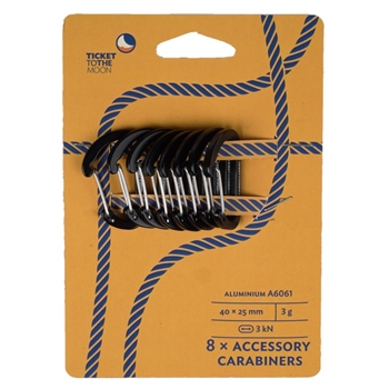 Ticket To The Moon Accessory Carabiners - 8 stk.