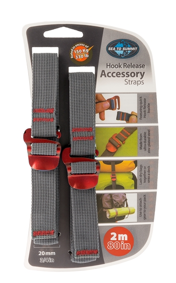 Sea to Summit Accessory Hook Straps 20mm - 2m - Red